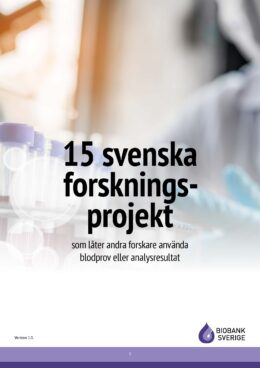 Bild på framsidan av broschyr - 15 svenska forskningsprojekt version 1.0