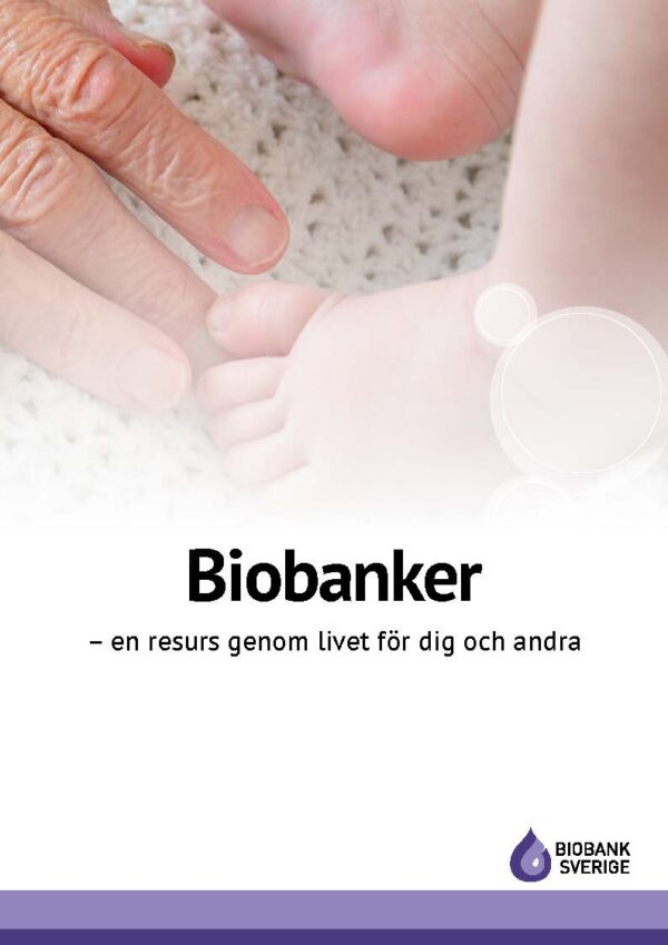 Bild på framsidan av dokumentet G4: Biobanker - en resurs genom livet för dig och andra