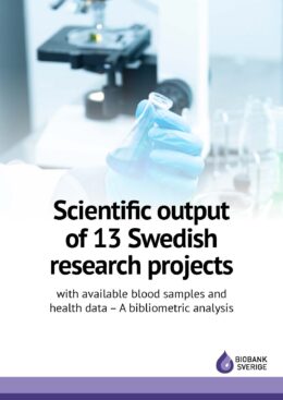 Front page of the report Scientific output of 13 Swedish research projects.